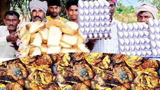 Egg bread Maaviillagecooking villagestylefood [upl. by Hunger561]