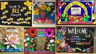 Creative Bulletin board ideas  Bulletin board with flowers decoration [upl. by Kwarteng]