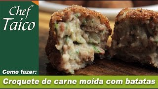 CROQUETE DE CARNE MOÍDA FÁCIL RÁPIDO E DELICIOSO  Cookn Enjoy 905 [upl. by Lonna]