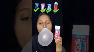 Short 1097  EATING VARIOUS FLAVOUR OF BUBBLE GUM ACCORDING EMOJI asmr mukbang shorts [upl. by Yrot865]