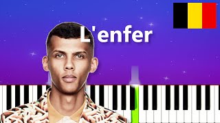 Stromae  L’enfer Easy Piano Tutorial [upl. by Joby]