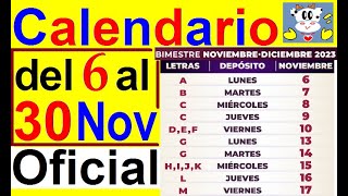 CALENDARIO OFICIAL PAGOS BIENESTAR 6 AL 30 NOVIEMBRE ADULTOS MAYORES PERS C DISCAPACIDAD Y MAMÁS T [upl. by Gladine779]