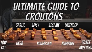 How To Make Homemade Croutons Recipe At Home 9 WAYS l ULTIMATE Guide to Croutons [upl. by Areta]