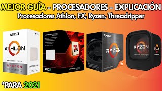 GUÍA DEFINITIVA 2021 DE PROCESADORES AMD  Athlon  FX  Ryzen  Threadripper [upl. by Ahsitul]