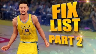 NBA 2K17 Ultimate quotFIXquot LIST 2  NEW FACE SCAN ANIMATIONS amp Attribute Ratings [upl. by Eisej]