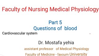 Part 5 Questions Cardiovascular system  for nursing faculty 2025 [upl. by Araeic]