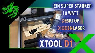 xTool D1 Super starker Diodenlaser 10 Watt – Stahl gravieren Acrylglas  Rotary  Ostergutschein [upl. by Marco]