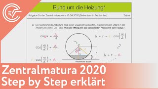 Zentralmatura Mathematik 2020 September  Rund um die Heizung Aufgabenpool step by step erklärt [upl. by Kirit]