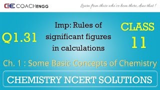 Some Basic Concepts of Chemistry Q131 Chapter 1 NCERT solutions CHEMISTRY Class 11 [upl. by Eidnam562]