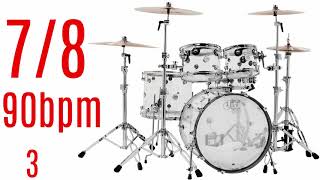 78 Odd Time beat Drums only Backing Track [upl. by Nelrsa]