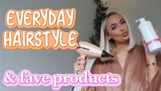 Everyday Hairstyle Tutorial amp Favourite Products for Hair care amp treatment [upl. by Whitver274]