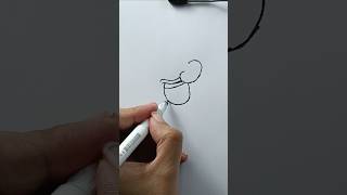 How to draw a Papaya cartoon character 🏋️ art drawing shorts [upl. by Ahsienyt699]