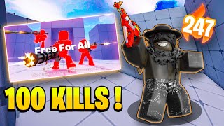 100 KILLS in the NEW Free For All GAMEMODE in Roblox Rivals [upl. by Gower]