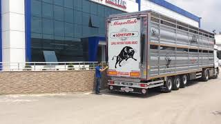 Livestock trailer animal carrier çift katlı canlı hayvan dorsesi Güneysan dorse Mersin [upl. by Stormi]