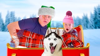 Nastya and Dad Christmas and New Year story for kids [upl. by Vine]