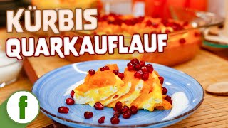 Quarkauflauf mit Kürbispüree im Backofen [upl. by Elconin]