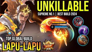 LAPULAPU BEST BUILD 2024  TOP GLOBAL LAPULAPU GAMEPLAY  MOBILE LEGENDS✓ [upl. by Kaitlynn239]