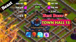 Strongest Base Ever🏆TownHall 13coc [upl. by Sila991]