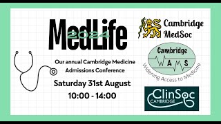 MedLife 2024  Cambridge Widening Access to Medicine Society CamWAMS [upl. by Luebke140]