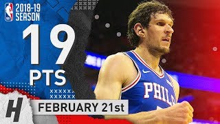 Boban Marjanovic Full Highlights 76ers vs Heat 20190221  19 Points 12 Reb [upl. by Tavey]