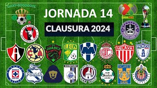 PRONÓSTICOS JORNADA 14 CLAUSURA 2024 LIGA MX [upl. by Winter]