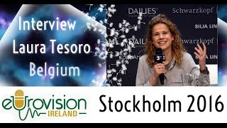 BELGIUM We speak to Laura Tesoro at Eurovision 2016 – The Interview [upl. by Emerej560]