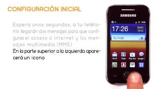 Tutorial SAMSUNG GALAXY Y Configuración Inicial Jazztel [upl. by Suqram]