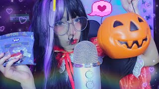 ASMR COMENDO DOCES DE HALLOWEEN  MUKBANG [upl. by Garbe387]