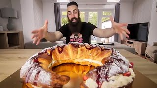 EATING THE BIGGEST CROISSANT IN THE UNIVERSE  BeardMeatsFood [upl. by Irot91]