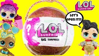 LOL SURPRISE BIG SURPRISE FULL UNBOXING with The Queen Custom Sugar Queen and DJ Luxe [upl. by Hayyim]