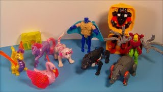 1995 TRANSFORMERS  LITTLEST PET SHOP FULL SET OF 10 McDONALDS HAPPY MEAL COLLECTION VIDEO REVIEW [upl. by Sinnaoi]