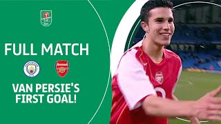 VAN PERSIES FIRST GOAL  Manchester City v Arsenal League Cup classic in full [upl. by Ennaillek]