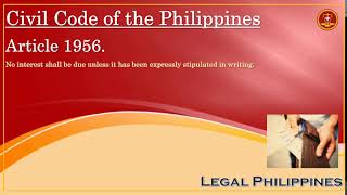 Civil Code of the Philippines Article 1956 [upl. by Rehptsirhc]