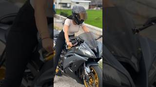 Yamaha R6  sc ttGhina Kamila  reaction yamaha r6 shorts [upl. by Moscow]