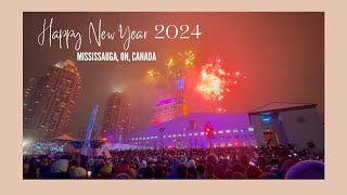 New Year 2024  Celebration Square Mississauga  Concert and Fireworks [upl. by Noda]