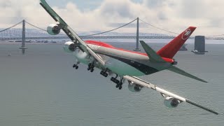 The brave pilot when the plane broke through the bridge [upl. by Ahsaya995]