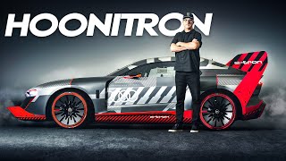 Gymkhana Goes Electric with the Audi S1 eTron Quattro Hoonitron [upl. by Pol]