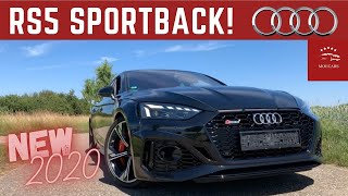 202021 Audi RS5 Sportback Black OPTICS 450 HP V6 impressions amp sound [upl. by Ahseyt]