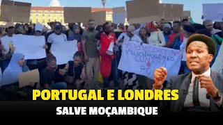 Moçambicanos em Lisboa e Londres Protestam Chega de quotM0RTESquot a Frelimo [upl. by Amii]