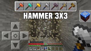 HAMMER 3X3 Y NUEVAS HERRAMIENTAS ADDON MINECRAFT PE 121 BEDROCK  MARTILLO 3X3 MOD MCPE [upl. by Siuqram100]