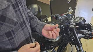 Lidlox Helmet Lock Install on a Triumph Bonneville T100 [upl. by Ppilihp]