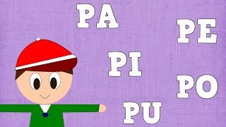 Sílabas PA PE PI PO PU  Syllable with P  Vídeos para niños [upl. by Durham129]