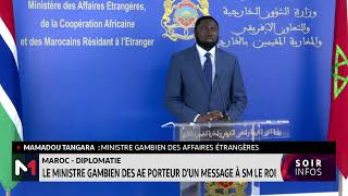 Marocdiplomatie Nasser Bourita reçoit le ministre gambien des AE [upl. by Treharne987]