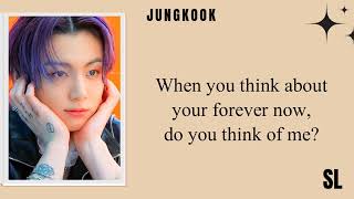 Jungkook BTS 10000 Hours quotEasy Lyricsquot [upl. by Manup]