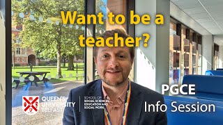 PGCE Information Session  26th September details [upl. by Eeslehc279]