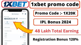 1xbet promo code  1xbet promo code for registration  1xbet promo code 2024 [upl. by Adnohr]