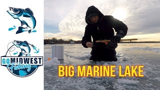 Ice Fishing Big Marine MN Washington County Jan 2019 [upl. by Esiuqram]