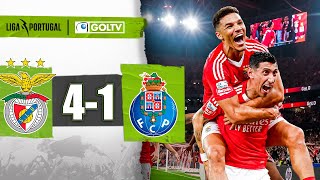 DOBLETE INFERNAL DEL FIDEO DI MARÍA EN EL CLÁSICO PORTUGUÉS  Benfica 41 Porto  Liga Portugal 2024 [upl. by Russon]