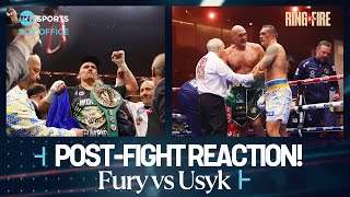 PostFight Scenes Oleksandr Usyk defeats Tyson Fury to become Undisputed Heavyweight Champion 🏆🇺🇦 [upl. by Drhacir]