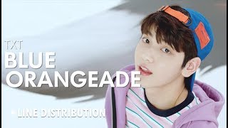 TXT  BLUE ORANGEADE  Line Distribution Color Coded [upl. by Karie]